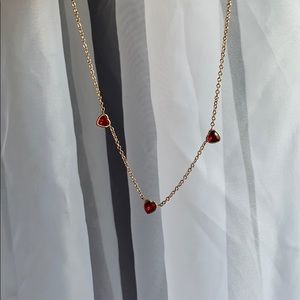 Brandy Melville red heart choker necklace